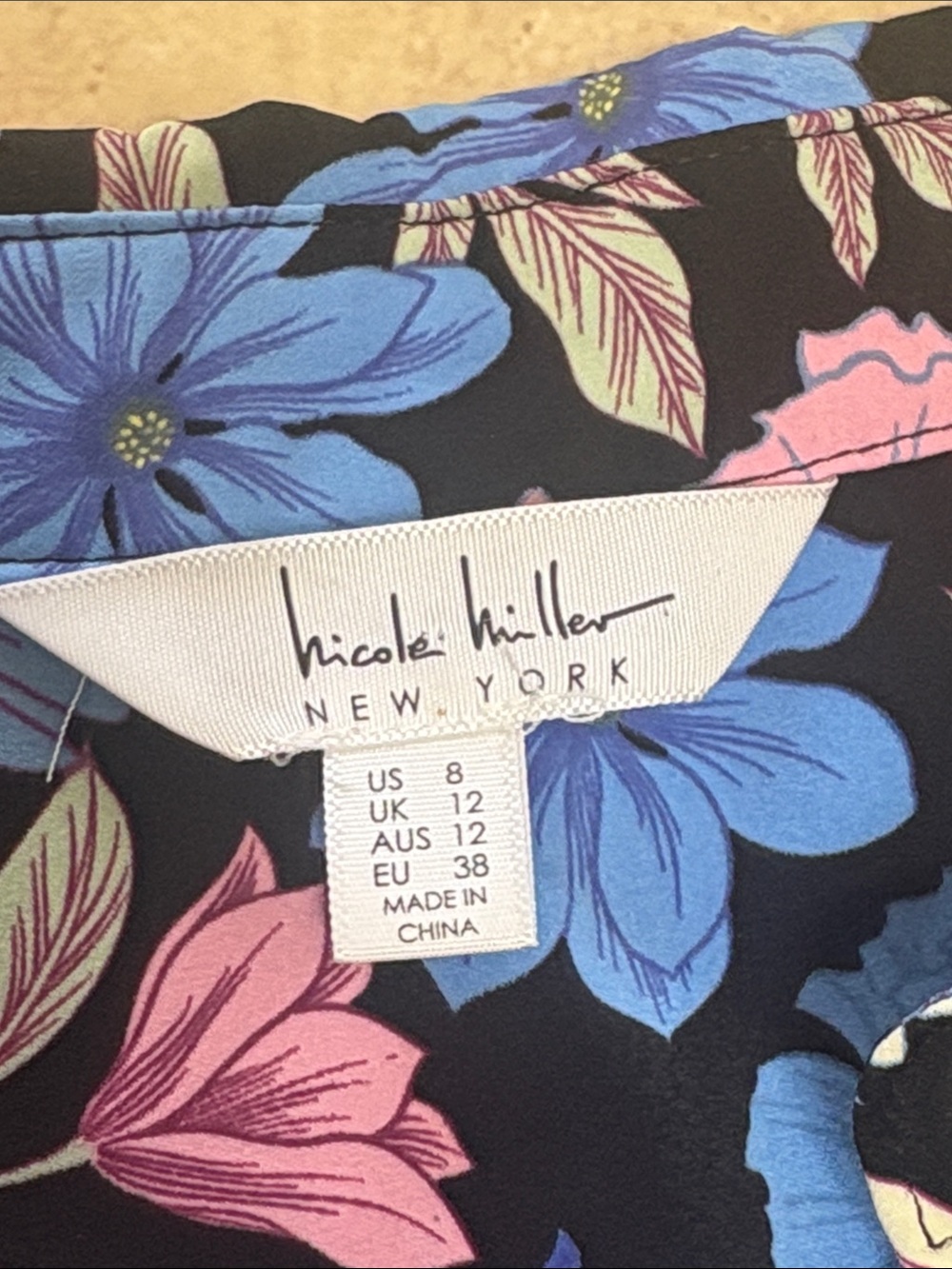 NWOT Colorful Floral Maxi Nicole Miller Dress - Picture 6 of 8